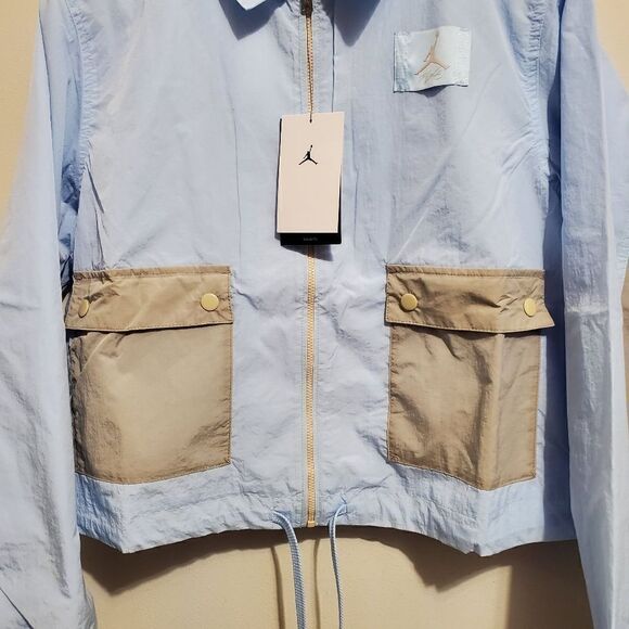 Jordans Womens Sz M Flight Woven Essentials Utility Active Jacket DD6992-438 NWT - Picture 6 of 10
